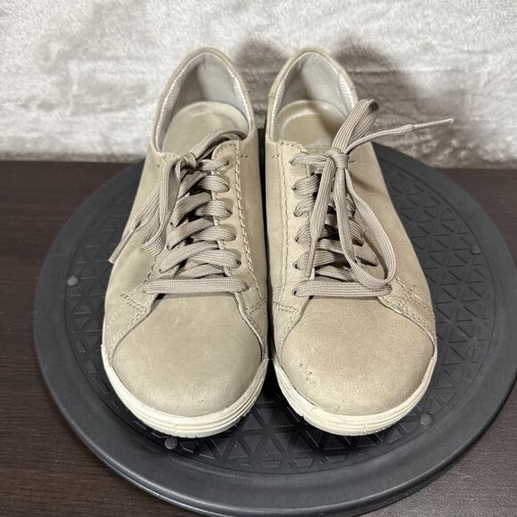 Dansko Leela Lace Up Sneakers Womens Size Eu 36 US 6 Taupe Tan Brown Nubuck - Picture 3 of 12